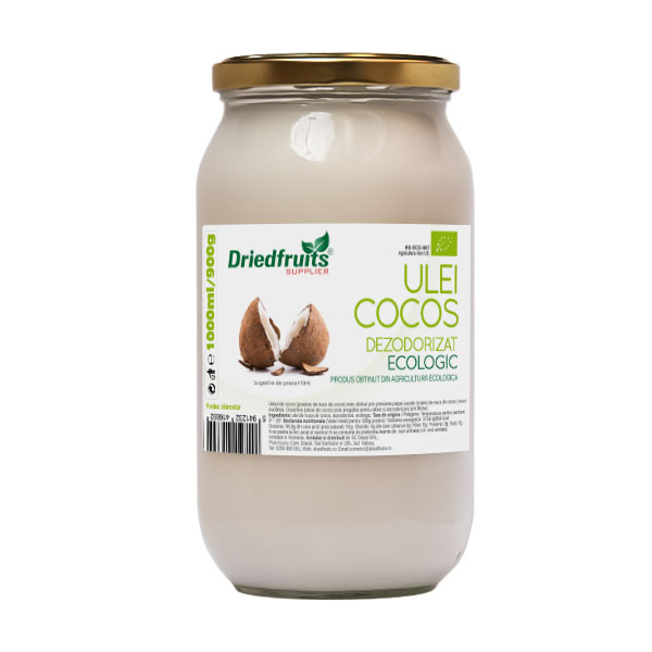 Ulei cocos alimentar BIO (borcan) Driedfruits – 1000 ml/900 g